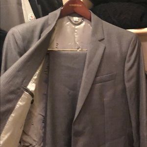 Authentic Burberry Grey Pinstripe Suit, Brand New
